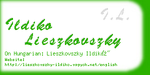 ildiko lieszkovszky business card